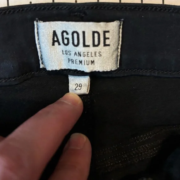 Agolde Women’s Size29 Black Distressed High Rise Skinny Jeans - Picture 3 of 10
